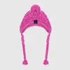 Dog Apparel Autumn And Winter Fur Ball Thermal Windproof Puffy Knitted Hat Jarre Aero Bull Pet Headgear