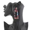 Gioielli di moda Orecchini pendenti in acrilico per le donne Stampa leopardata Geometria Grandi orecchini quadrati Acetato Brincos regalo GB896270L