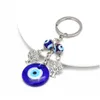 Key Rings Turkish Evil Eye Keychains Lucky Blue Tree Of Life Charm Key Chain Vintage Keyring For Men Women Car Pendant Drop Delivery J Dhr8X