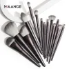 Pincéis de maquiagem MAANGE 7/12 / 14PCS Conjunto de pincéis de maquiagem com suporte para base facial grande pó blush sombra corretivo beleza ferramentas de maquiagem 231218