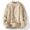 Pulls à capuche pour hommes Sweatshirts épais pulls chauds col rond tissage demi-col roulé pull pour automne hiver 231218