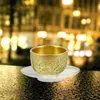 Cups Saucers 4 Pcs Coffee Glass Saucer Kitchen Tableware Household Tea Plates Decorative Snack Storage Dishes Round