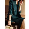 Abiti da lavoro Primavera Autunno Moda Blazer doppiopetto Cappotti Sling Abiti da donna Set a due pezzi Coreano Elegante Office Lady