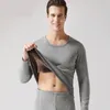 Intimo termico da uomo Abbigliamento e pantaloni Inverno Uomo Intimo di velluto Set Uomo Intimo termico Abbigliamento invernale lungo Uomo Abbigliamento termico spesso Solido 231218