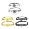 Bedelarmbanden 2 stuks roestvrij staal minnaar hart liefde slot sleutel armband kit paar Jewelry339F