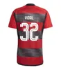 2023 2024 Flamengo Soccer Jerseys E. Ribeiro Thiago Maia Pedro Gabi Maillots Foot De Arrascaeta Andreas David Vidal Matheuzinho Home Chemise de football