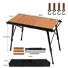 Camp Furniture Outdoor IGT Egg Roll Table Camping Folding Portable Aluminum Alloy BBQ Elevatable Picnic Barbecue