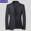 Spring and Autumn New Men's Jacquard Woolen Suit Coat for Middle Aged Men's Business and Leisure Simple Suit Top Wholesale