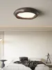 Ceiling Lights 2023 Walnut Lamp Is Used For Dining Room Bedroom Living Kitchen Log Color Dimmable Remote Control Home Decoration