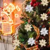 Neues Weihnachtsspielzeugzubehör, 12 Stück, künstliche Weihnachtsblumen, glitzernde Blumen, Weihnachtsbaum, Kranz, Girlande, Blumenornamente für Hochzeitsfeier, Dekoration