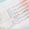 Linee penne gel inchiostro colorato 0,5 mm evidenziatore pigmento fodera pennarello artistico disegno pittura penna graffiti cancelleria kawaii