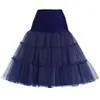 Sukienki bezkostna spódnica na halki dla kobiet 63 cm Krótka plisowana spódnica ślubna 50s Petticoat spódnica Rockabilly Crinoline Underskirts