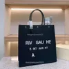 YSLES YSAINT RIVER GAUCHE TOTE BAGS DESIGNER BAG CANVAS 23 NEW HIGH VERSATILE LINEN LEATHER TOTE HANTBAG SHOPPING TRAVEL大容量