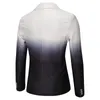 Men's Jackets Spring Gradient Slim Fit Suit Korean Style Youth Color Matching Casual Single Jacket Top Blazer