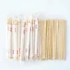 Chopsticks 100pairs japansk engångsbambu träpinnar restaurang individuella paket hackpinnar hashi sushi mat stick bordsvaror 231218