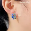 Pendientes colgantes 2023 y hermosos aros azules de la gloria de la mañana para mujer diseño Ly esmalte regalos únicos joyería de lujo