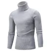 Mens Hoodies Sweatshirts Autumn Winter Turtleneck Sweater Knitting Pullover Rollneck Sticked Warm Men Jumper Slim Fit Casual 231218