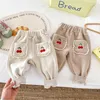 Tahsiler 2023 Kış Yeni Çocuk Bebek Kız Kızlar Sevimli Harem Pantolon - Toddler Kalın Peluş Sıcak Nakış Kiraz Pantolonları Çocuk Giyim 231114