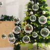 새로운 크리스마스 장난감 용품 10pcs 크리스마스 트리 볼 투명 플라스틱 공 크리스마스 장식 DIY 채우실 수있는 크리스마스 나무 교수형 장식품 홈 장식