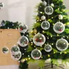 Nieuwe kerstspeelgoedbenodigdheden 10 stks kerstboomballen transparante plastic bal kerstdecoraties Diy vulbare kerstboomhangende ornamenten Home Decor