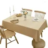 Nappe de Table en coton et lin, imperméable, thé classique chinois, couleur unie, rectangulaire, pour salle à manger, W3H3872