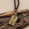 Pendentif Colliers Unisexe Femmes Hommes Yoga 108 Perles Bracelet Naturel Bois De Santal Bouddhiste Bouddha Bois Prière Perlée Lotus OM Collier Rosaire