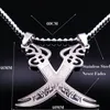 Rétro Imam Ali épée musulman Islam couteau collier bijoux en acier inoxydable arabe pendentif colliers pour hommes femmes bijoux N403S02 Y0191D