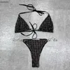 Дизайнеры бикини G Chain Черные женские купальники Комплект бикини Летнее время Пляжные купальные костюмы Ветер Купальники