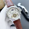 Orologi da polso Pate per 2023 Orologi da uomo Quattro aghi Meccanico automatico Wastch Alta qualità Top Luxury Brand Cinturino in pelle Fase luna Regalo di moda Ginevra Tipo uno