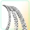 Colliers en argent épais de mode Collier en acier inoxydable Unisexe Lien byzantin Silver Chain Men Femmes Silver Colliers grossiers Lover2380492