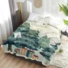 Blankets Christmas Tree Gift Box Cashmere Blanket Winter Warm Soft Throw for Beds Sofa Wool Bedspread 231218