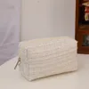 Borse per cosmetici Borsa portatile per articoli da toeletta per la cura della pelle di grande capacità Borsa per il trucco della frizione scozzese con blocco dei colori