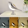 Nyhetsartiklar Modern Simple Magpie LED Bedside Lamp Creative Touch Switch Wood Bird Lamp Bedroom Table Reading Lamp Decor Home 231216
