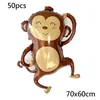 Party Decoration 50Pcs Large Monkeyfor Balloon Baby Shower Safari Jungle Themed Birthdays Woodland Animal Decorations Kids And Toddlers