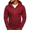 Taktiska jackor Fashion Winter Hoodie Coat for Men Solid Color Jacket Basic Zip Sweatshirt Outwear Sweat Hooded Warm Coats Casual Male Jacketsl231218