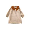 Girl Dresses Toddler Baby Girls Dress Autumn Kids Party Princess Long Sleeve Plaids A-line T-shirt Clothes Tops 2-6 Years