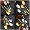 Spoons 2 Pcs Commercial Dining Room Soup Salad Servers Stainless Steel Serving Drop Delivery Home Garden Kitchen Bar Flatware Ot2Zk