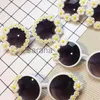 Солнцезащитные очки Великолепные женские круглые солнцезащитные очки с кристаллами и бриллиантами и жемчугом, очки ручной работы UV400, зеркальные линзы, цветочный дизайн, летние солнцезащитные очки J231218
