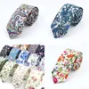 Neck Ties Neck Ties Floral Elegant Tie For Men Women 100% Cotton Beautif Flower Paisley Necktie Narrow Skinny Cravat Wedding Casual Co Dhv35