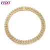 23mm width 24 inch length INS pop hip hop male full drill cz gold silver cuban chain necklace for men