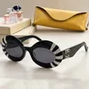 Gafas de sol de diseño de lujo para mujer Gafas de sol tipo ojo de gato con estuche Gafas de sol de diseño ovalado Conducción Viajes Compras Playa Pei Pretty