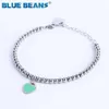 Stainless Steel Heart Bracelerbracelet for Women Bead Chain Love Pendant Gold Silver Color Brand Statement Jewelry Q0603190U
