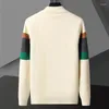 Vestes pour hommes Marque de mode Veste tricotée 2023 Printemps et automne Personnalisé Contraste Stripe Pull Casual Cardigan Haut de gamme Manteau