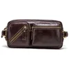 Wallets Durable Men Fanny Waist Pack Belt Hip Bum Genuine Leather Running Bag Phone Pouc