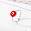 Кольца кластера Винтажное синее кольцо на палец от сглаза для женщин Подарочные украшения Цветные простые турецкие регулируемые аксессуары для вечеринок Drop Dhw1J