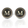 Boutons de manchette Arrivée Mode Lettre A D R H M Boutons de manchette L'alphabet anglais Hommes Chemise Charme Entier 205A Drop Livraison Bijoux Cravate Fermoir Dhf97