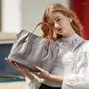 Sacs de soirée Haut de gamme Noir Rouge Gris Bleu Violet Top Grain Véritable Cuir Femmes Sac à main Cowhide Femme Épaule Messenger Sac Fille Bourse