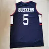 Anpassade män Youth New Huskies Basketball Jerseys NCAA Connecticut UConn Throwback # 5 Paige Bueckers College Jersey Anpassa alla namn