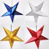 Stereo double laser Christmas decorations colorful folding paper star hanging lobby of stars free shipping