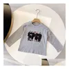 Autumn and Winter Children Boys Girls Long Sleeve Warm Top Classic Letter Base T-shirt Barnklädmärke Tidvattenstorlek 90-150 cm DHTMD